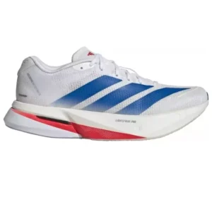 Adizero Boston 13 W – Branco / Azul / Vermelho